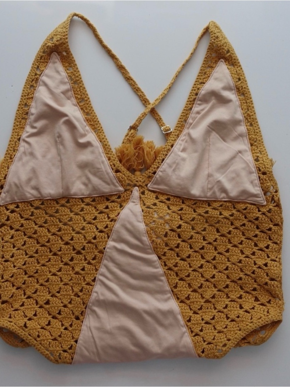Revolve Somedays Lovin Mystify Crochet One-Piece in Saffron - Picture 9 of 13